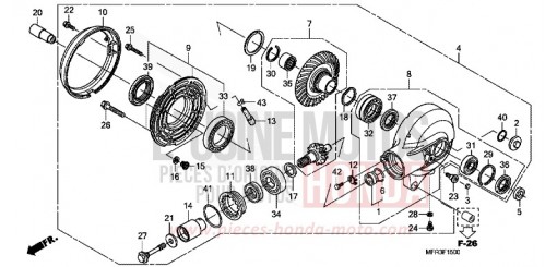 FINAL DRIVEN GEAR VT1300CXA de 2010